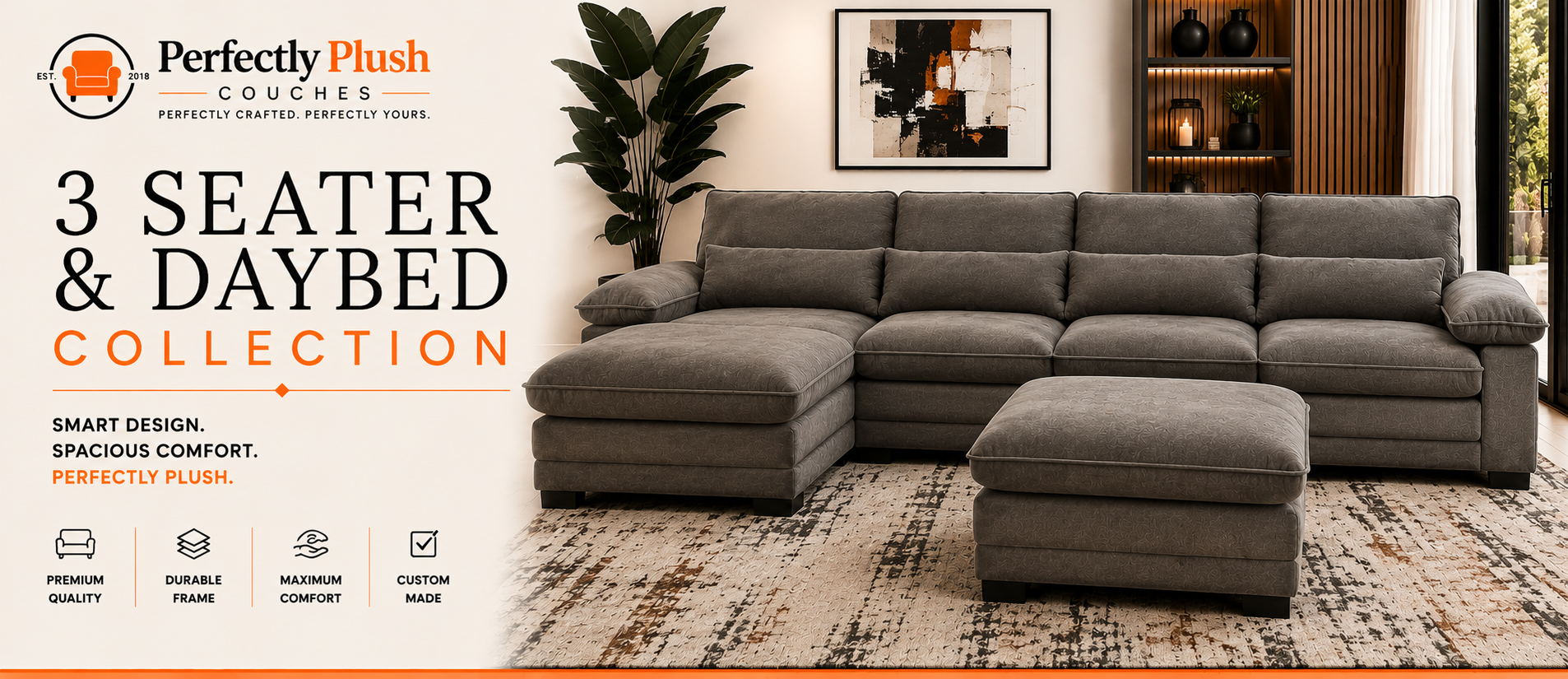 3 Seater With Daybed